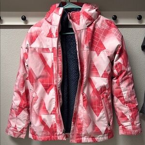 Kids Pink Geometric Jacket